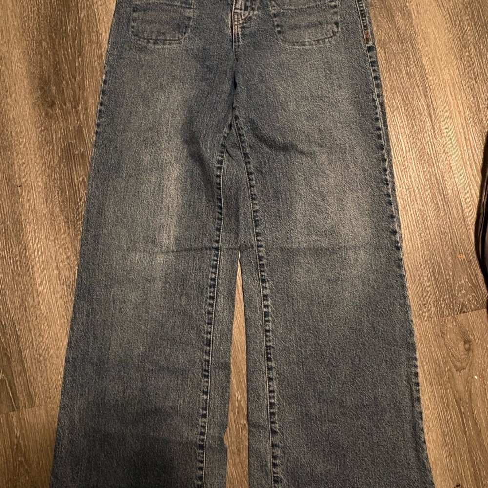 Wide-Leg Denim Jeans